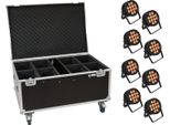 Eurolite Set 8X Led Ip Par 12X9W Scl Spot + Valigetta Con Rotelle