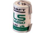 Batteria Al Litio Saft Ls 14250-CNR, 1/2AA, Con Linguetta A U, 3,6 V-, 1200 Mah