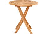 Tavolo Da Giardino Oviedo Ø70 Cm In Teak.