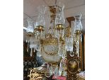 Casa Padrino Lampadario In Cristallo Barocco Oro Ø 90 X H. 100 Cm - Magnifico Lampadario In Stile Barocco - Luci In Cristallo Barocco
