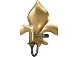 Casa Padrino Lampada Da Parete Barocca Giglio Francese Oro / Antracite / Argento 24 X 11 X H. 30 Cm - Elegante Lampada Da Parete Da Salotto In Stile Barocco - Luci Barocche
