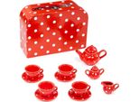 Bigjigs Toys Set Da Tè A Pois Rossi