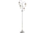Casa Padrino Lampada Da Terra Argento / Oro Ø 50 X H. 170 Cm - Lampada Da Terra Moderna In Metallo Con Vetro In Cristallo Swarovski - Lampada Per Hotel E Ristoranti