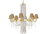 Casa Padrino Luxury Baroque Chandelier Gold Ø 101 X H. 100 Cm - Magnifico Lampadario Con Preziosi Cristalli Swarovski - Arredamento Barocco - Nobile & Magnifico