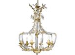 Casa Padrino Lampadario In Cristallo Barocco Oro Ø 55 X H. 80 Cm - Magnifico Lampadario Con Pregiati Cristalli Swarovski - Qualità