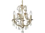 Casa Padrino Lampadario Barocco In Cristallo Argento Ø 35 X H. 45 Cm - Lampadario Da Salotto Barocco E Liberty