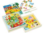 Vilac Set Di Giochi In Legno Con Animali 4 In 1