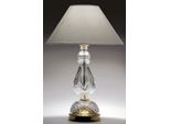 Casa Padrino Lampada Da Tavolo In Cristallo Barocco Oro/Grigio Ø 35 X H. 50 Cm - Elegante Lampada Da Tavolo Con Paralume In Cristallo BohéMien - Lampade Da Tavolo In Cristallo Barocco