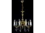 Casa Padrino Lampadario In Cristallo Barocco Oro Ø 70 X H. 65 Cm - Magnifico Lampadario In Ottone Con Vetro Di Cristallo Di Boemia - Nobile & Magnifico