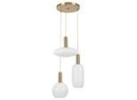 Rabalux 5225 Lampada A Sospensione 3 Spot Sinopia, E27, Oro, Sferico-Rotondo, Classico, ø400Mm