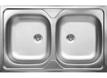 Lavello Da Cucina A 2 Vasche In Acciaio Inox Lavello Da Cucina Da Appoggio Lavello Da Cucina 80 X 50 Cm