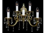 Casa Padrino Lampada Da Parete In Cristallo Barocco Bronzo 48 X H. 45 Cm - Magnifica Lampada Da Parete Con Vetro Di Cristallo Di Boemia - Nobile & Magnifico