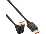 Inline® 17153O Cavo Inline® Displayport 1.4, 8K4K, Angolato Verso L'alto, Nero/Oro, 3 M