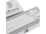 Scatola Decorativa Dkd Home Decor Metallo Mdf Legno (24 X 8 X 6 Cm) (2 Pz)