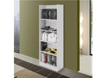 Libreria 5 Ripiani Alessia Colore Bianco Frassinato