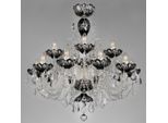 Casa Padrino Lampadario Barocco In Cristallo Nero Ø 82 X H. 82 Cm - Lampadario Per Hotel E Ristoranti - Illuminazione Barocca - Nobile & Magnifico
