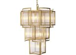 Casa Padrino Lampadario In Ottone Anticato Ø 58 X H. 84 Cm - Lampadario Moderno Per Hotel E Ristoranti - Qualità