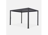 Pergola Bioclimatica 3X4M In Alluminio A Lamelle Orientabili, Antracite