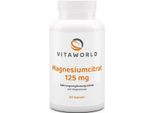 Vitaworld Citrato Di Magnesio 125 Mg | 120 Capsule | 375 Mg Di Magnesio Puro Per Dose Giornaliera | Vegano