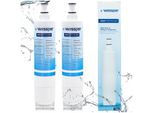 Set Di 2 Filtri Per L'acqua Wessper, Filtro Interno Per Frigorifero, Compatibile Con Whirlpool, Kitchenaid E Maytag, Ricambio 4396508 / SBS002 / SBS003