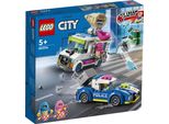 Lego 60314 City Inseguimento Del Camion Dei Gelati, Inseguimento Della Polizia Con Cannone Dei Gelati E Veicolo Intercettore, Giocattolo Della Polizia Per Bambini E Bambine Dai 5 Anni In Su