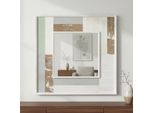 Mucola Specchio Da Parete Specchio Decorativo Specchio Guardaroba Legno 80CM Specchio Bagno Shabby Chic Specchio Vintage Corridoio Specchio Interno Specchio Decorativo