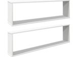 Vidaxl Mensole A Cubo 2 Pz. Bianco 100X15X30 Cm Materiale A Base Di Legno