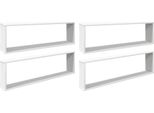 Vidaxl Mensole A Cubo 4 Pz. Bianco 100X15X30 Cm Materiale A Base Di Legno
