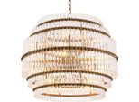 Casa Padrino Lampadario In Ottone Anticato Ø 75,5 X H. 57 Cm - Lampadario Moderno Per Hotel E Ristoranti - Qualità