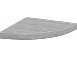 Vidaxl Scaffale Scorrevole Ad Angolo Grigio Cemento 35X35X3,8 Cm Mdf