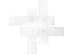 Frida - Applique Da Parete 2 Luci E27 In Vetro Bianco Satinato - Montatura Cromo, IP20, Max 2X70W, Lampadine Escluse, Larghezza 70Cm