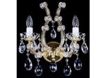Casa Padrino Lampada Da Parete In Cristallo Barocco Oro 33 X 17 X H. 38,5 Cm - Magnifica Lampada Da Parete Con Vetro Di Cristallo Di Boemia - Nobile & Magnifico