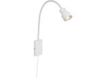 Lampada Da Parete Led Lampada Da Letto Funzione Touch Braccio Flessibile GU10 5W Bianca Briloner