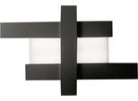Applique Led Design Moderno 40W Nera - Struttura Geometrica In Acciaio, Luce Calda 3000K, 2620Lm, Larghezza 84 Cm, IP20