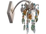 Casa Padrino Applique A Led Argento / Multicolore 10 X 19 X H. 20 Cm - Applique Per Soggiorno - Applique Per Hotel - Collezione Luxury