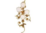 Casa Padrino Lampada Da Parete Barocca Oro/Bianco 46 X 14 X H. 92 Cm - Lampada Da Parete In Metallo Fatta A Mano Con Paralumi - Lampade Da Parete Barocche