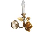 Casa Padrino Lampada Da Parete Art Nouveau Rosa Con Cristallo Swarovski Argento / Oro 14 X 22 X H. 23 Cm - Applique Barocco & Art Nouveau