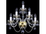 Casa Padrino Lampada Da Parete In Cristallo Barocco Oro 46 X 26 X H. 49 Cm - Magnifica Lampada Da Parete Con Vetro Di Cristallo Di Boemia - Nobile & Magnifico