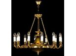 Casa Padrino Lampadario Barocco In Ottone Dorato Ø 72 X H. 58 Cm - Lampadario Per Hotel E Ristoranti - Nobile E Magnifico