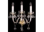Casa Padrino Lampada Da Parete In Cristallo Barocco Oro 36 X 23 X H. 46 Cm - Magnifica Lampada Da Parete Con Vetro Di Cristallo Di Boemia - Nobile & Magnifico