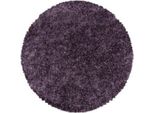 Tappeto Shaggy 200X200 (Diametro) Cerchio Sydney Shaggy 3000 Cerchio Viola