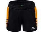 Erima Football Six Wings Worker Shorts Ladies Nero Nuovo Arancio Taglia 34