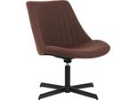 Clp Lounger Granby In Tessuto Con Struttura E Schienale In Metallo, Marrone