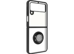 Avizar, Custodia Ibrida Per Cellulare Con Supporto Ad Anello Per Samsung Galaxy Z Flip 3, Nero