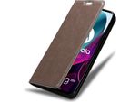 Cadorabo Custodia Per Motorola Moto G200 5G Custodia Protettiva In Marrone Custodia Per Cellulare Custodia Cover Chiusura Magnetica