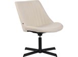 Clp Lounger Granby In Tessuto Con Struttura E Schienale In Metallo, Crema