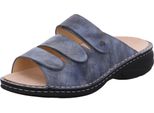 Finn Comfort Hellas Mulo Da Donna, Jeans (Blu), Pelle, Nuovo, Confortevole - Muli Da Donna / Separatori Di Punta, Blu, Pelle (Alfa)