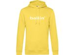 Felpa Con Cappuccio Ballin Est. 2013 Basic Yellow - Taglia Xs