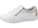 WaldläUfer Scarpe Da Donna Stringate Ira Scarpa Stringata Combinazione Pelle/Tessuto Scarpe Sportive Per Il Tempo Libero Tinta Unita Bianco Stringato Confortevole