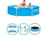 Telaio In Metallo Per Piscina Intex 244X51 Cm - Accessori Inclusi